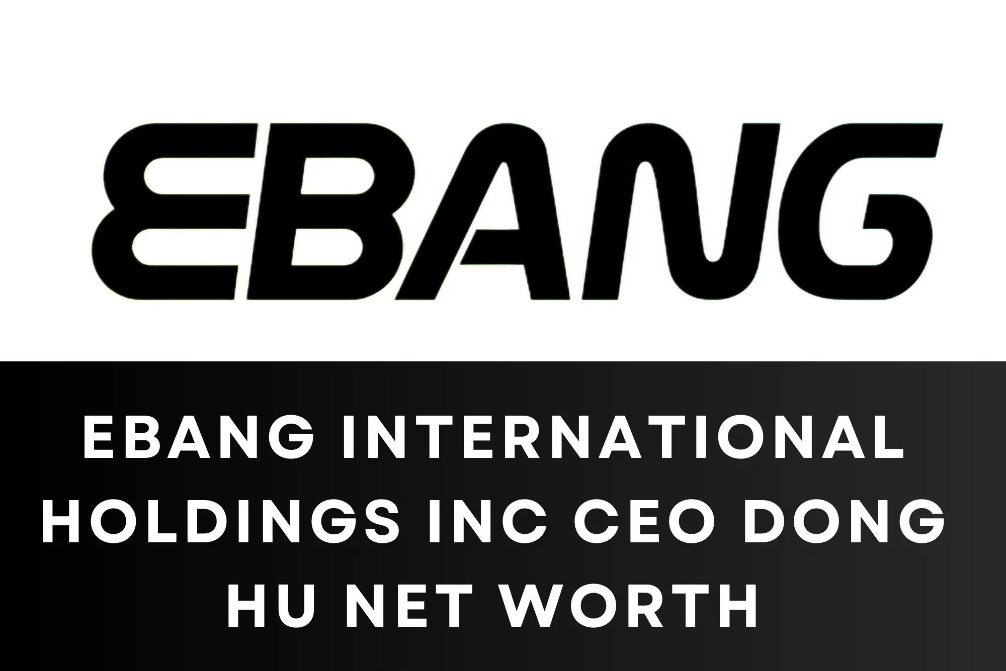 Ebang International Holdings Inc CEO Dong Hu Net Worth