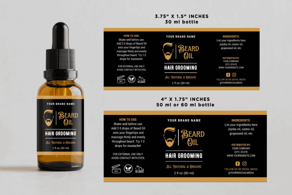 What to Include on Your Beard Oil Box Label UAE Guide