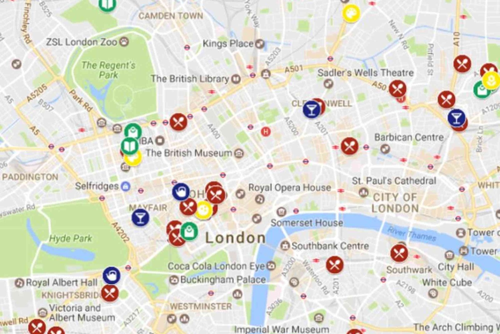 UK London Camden Vintage Map and Food Courts