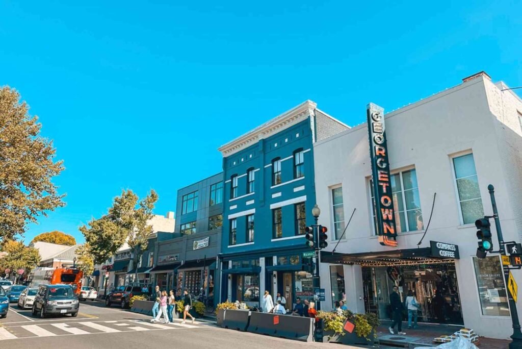 USA DC Georgetown Stores and Waterfront Stops