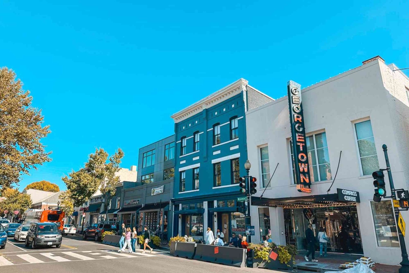 USA DC Georgetown Stores and Waterfront Stops